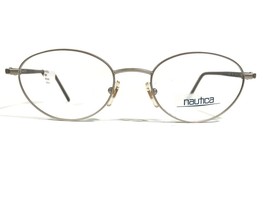 Nautica N7031 035 Eyeglasses Frames Brown Silver Round Full Rim 50-19-135 - £33.17 GBP