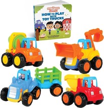 Construction Play Set  for Kids Ages 18 Months+ Toddler Toy Truck Set w Book NEW - £18.26 GBP