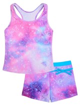 Uhnice Girls Swimsuit Two Piece Tankini Swimwear with Boyshort 5-6 Years... - $15.88