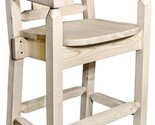 Montana Woodworks Homestead Collection Captain&#39;s Barstool, Clear Lacquer... - $729.99