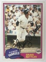 Graig Nettles Signed Autographed 1981 Topps Baseball Card - New York Yankees - £15.97 GBP