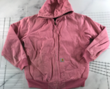 Vintage Carhartt Jacket Womens Large 12/14 Pink Zip Front WJ130 PKR Dist... - $197.99