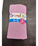 Trimfit 2-Pair Fashion Tights – S (4-6) – Pink Shimmer, Solid Pink &amp; Bla... - $8.60