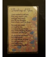 Thinking of You Wallet Card Heartwarmers Keepsake Inspirational Verse Poem - £15.63 GBP