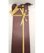 Wine Bag Lot of 24 Brown Gold With Foil Gift Tag Ribbon Handle Gift shop... - $19.75