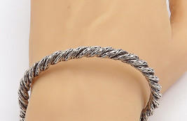925 Sterling Silver - Vintage Rope Twist Swirl Detail Chain Bracelet - BT2850 - £89.48 GBP