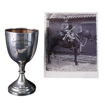 1903 British Sterling Silver Shooting Trophy with Matching Photo  Trooper H Brac - £493.14 GBP
