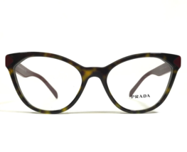 PRADA Eyeglasses Frames VPR 02T USH-1O1 Tortoise Red Cat Eye Full Rim 52-17-140 - £95.87 GBP