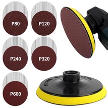 5 Inch Hook And Loop Backing Pad With 50Pcs Sanding Discs, Angle Grinder... - $39.99