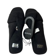 Alfani Black Velour Slide Slipper Size Large 9-10 New - £18.61 GBP