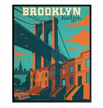 Brooklyn Travel Poster Style Wall Art Print - 8 X 10 Vintage, Unframed Photo - £31.14 GBP
