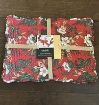 Colordrift Set Of 4 Placemats New Christmas Holly Berry  - £23.50 GBP