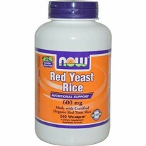 NOW Foods Red Yeast Rice 600 mg. - 240 Vegetarian Capsules - $45.28