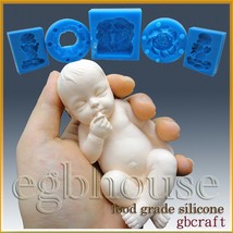 egbhouse,3D Silicone Soap/sugar/fondant/chocolat Mold-Lifelike Newborn B... - £39.02 GBP