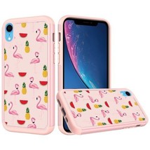 Design Tough Hybrid Case For I Phone Xr 6.1&quot; Flamingo Fruits - £6.12 GBP