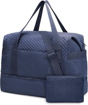 Large Gym Bag with Yoga Buckle Weekender Overnight Bag for Women Travel Duffle B - £62.31 GBP