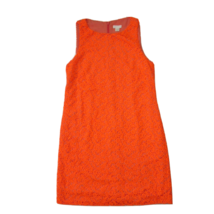 NWT J.Crew Collection Neon Lace Shift in Orange Sleeveless Dress 6 - £41.00 GBP