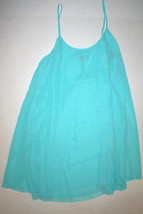 NWT New Designer Natori Womens S Chiffon Chemise Aqua Blue Night Gown Silky Adju - £146.36 GBP