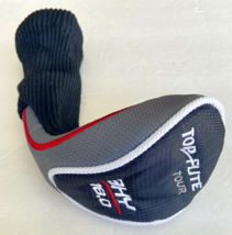 Top Flite Golf Club Head Cover 3HY 18.0 Black Gray With Red White Trim - £5.97 GBP