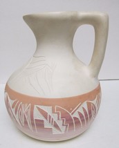 Navajo Native American Pottery Pitcher Vase Olla Signed P. Phillips 7&quot;x 6&quot; VTG - £31.25 GBP