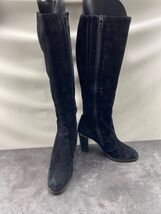 Felipé Knee High Boots Women 6 M Shoes Black Suede Leather Tall Zipper  ... - $27.54