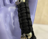 Skulls Black Laced Paracord Womens Ladies Bracelet Jewelry - $13.39