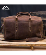 LE Dark Brown Classic Leather Carry On Duffel Bag - £124.84 GBP
