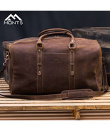 LE Dark Brown Classic Leather Carry On Duffel Bag - $158.00