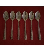 Stanley Roberts Rogers FLORAL MOTIF DANISH MODE 6 Teaspoons Stainless Fl... - $39.17 CAD