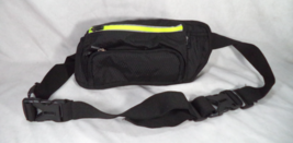 Airun Tech Waist Fanny Pack Black Glow in Dark Strip Adjustable Pockets - $9.85
