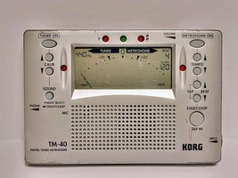 Korg Combo DIGITAL TUNER &amp; METRONOME Chromatic TM-40 - WORKS - £9.73 GBP