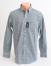 Nautica Green &amp; Black Checked Button Front Shirt Men&#39;s Small S NWT - $69.29