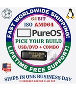 PureOS LINUX OS ISO 64BIT USB-DVD LIVE-FULL INSTALL BYZANTIUM PLASMA GNOME - $4.94+