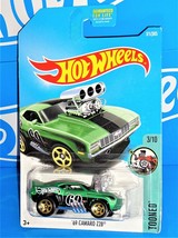 Hot Wheels 2017 Tooned Series #171 &#39;69 Camaro Z28 Green w/ Gold 5SPs - £2.00 GBP