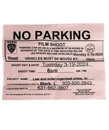 Law And Order Organized Crime Film Shoot No Parking Sign March 2024 11&quot; ... - $12.99 CAD