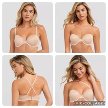 Maidenform Women&#39;s Side Smoothing Multiway Strapless Bra Beige Size 34C NWT - $13.49