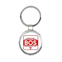 USA Boston Logan Airport Massachusetts BOS : Gift Keychain Travel Airline AIRPOR - £6.29 GBP
