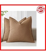 Durable 18&quot; Decorative Linen Cushion Covers - Set of 2 for Versatile Decor - $573.57 MXN