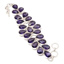 African Amethyst Pear Shape Gemstone Ethnic Gifted Bracelet Jewelry 7-8&quot; SA 1193 - £10.38 GBP