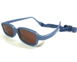 Miraflex Sonnenbrille NEW BABY 2 Blau Rechteckig Rahmen mit Rotem Linsen - $65.09