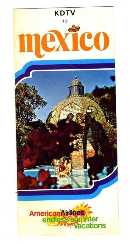 KDTV American Airlines 1973 Endless Summer Vacations to Mexico Brochure  - $17.80