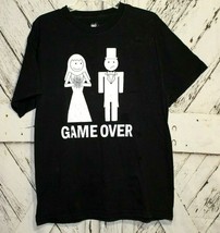 Mens Ink Inc. Black Game Over Graphic Tee Good Humor Shirt Size Large T-Shirt - £9.64 GBP