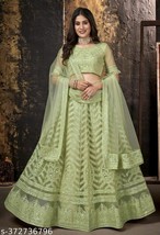 Green Lehenga Choli Bollywood Designer Party Wear Wedding Lehenga Saree Sari - $45.41