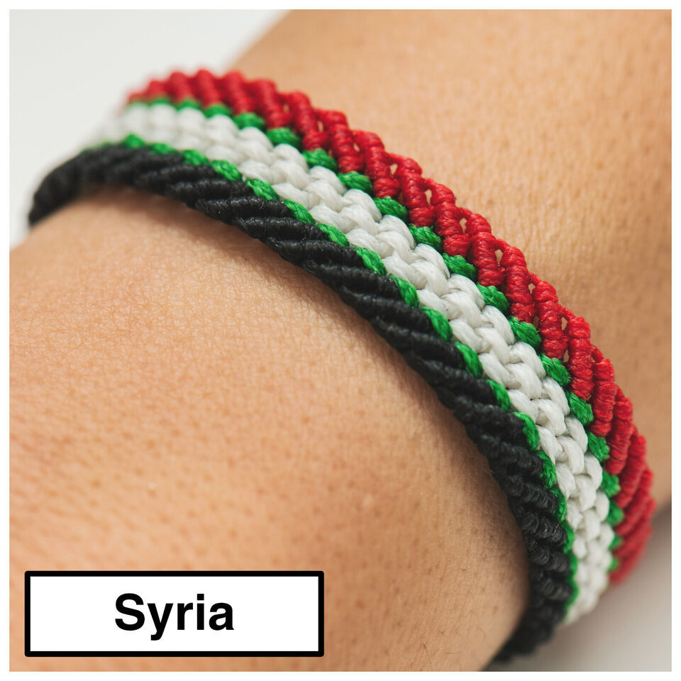 Syria flag Bracelet, Friendship Bracelet, macrame Men's bracelet
