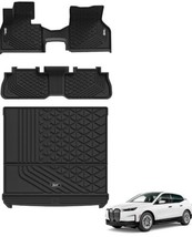 For 2022-2024 BMW iX Black Textured All Weather Floor Mats 1st 2nd Row Trunk NOS - £64.23 GBP