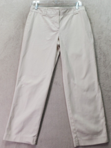 Ann Taylor Pants Womens Size 4 White Cotton Pockets Signature Fit Steaight Leg - £13.55 GBP