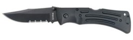 Kabar 3051 MULE Folder Serrated Pocket Knife Black Stainless Steel - £39.22 GBP