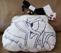 DISNEY WHITE DONALD DUCK BIG CLASP PURSE Brand New 12&quot; JAPAN IMPORT TOREBA! - $951.63 MXN