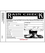 CENTURION 100081 3-Part Rain Check Pad (Pack of 25) - $27.37