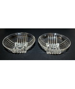 Federal Glass Art Deco Clear Depression Candlestick Holders ~ Antique Pair - $24.99